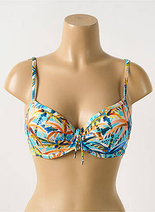 Sutien de costum de baie elasticitate top sutien push-up albastru CYELL femeie