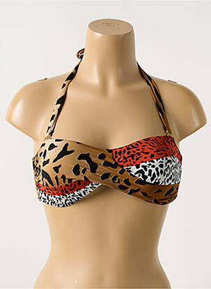 Sutien de costum de baie elasticitate top sutien modelat maro MIRADONNA femeie