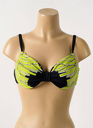 Sutien de costum de baie elasticitate sutien cupe întregi cu decolteu înalt verde MIRADONNA femeie