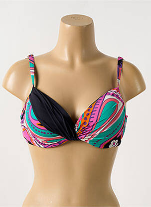 Sutien de costum de baie elasticitate top sutien modelat roz MIRADONNA femeie