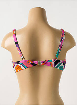 Sutien de costum de baie elasticitate top sutien modelat roz MIRADONNA femeie