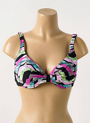Sutien efect material satinat top sutien modelat negru MIRADONNA femeie