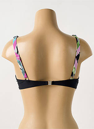 Sutien efect material satinat top sutien modelat negru MIRADONNA femeie