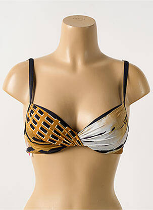 Sutien de costum de baie elasticitate top sutien modelat negru MIRADONNA femeie