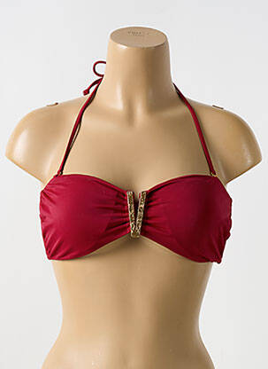 Sutien de costum de baie elasticitate top sutien modelat roșu PHAX femeie
