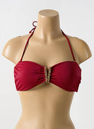 Sutien de costum de baie elasticitate top sutien modelat roșu PHAX femme