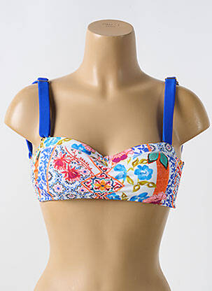 Sutien de costum de baie elasticitate top sutien modelat albastru PHAX femeie