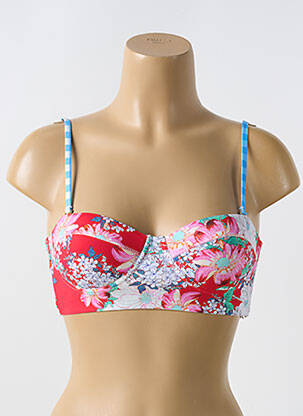 Sutien de costum de baie elasticitate top sutien modelat roșu PHAX femeie