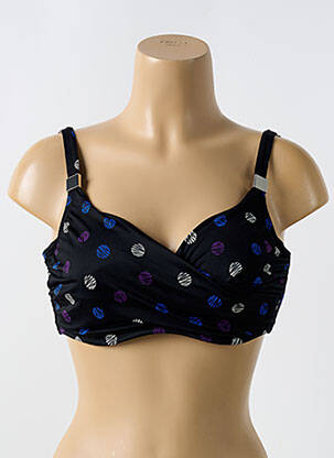 Sutien de costum de baie elasticitate sutien cupe întregi cu decolteu înalt negru MIRACLESUIT femeie