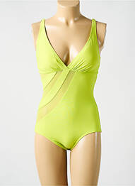 Costum de baie dintr-o singură piesă bretele elastice reglabile galben MIRADONNA femme