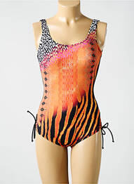 Costum de baie dintr-o singură piesă imprimeu fantezie portocaliu MIRADONNA femme