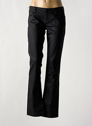 Pantalon slim țesătură acoperită negru GUESS femeie
