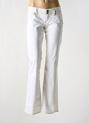 Blugi bootcut țesătură brută talie joasă bej GUESS femeie
