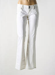 Blugi bootcut țesătură brută talie joasă bej GUESS femeie