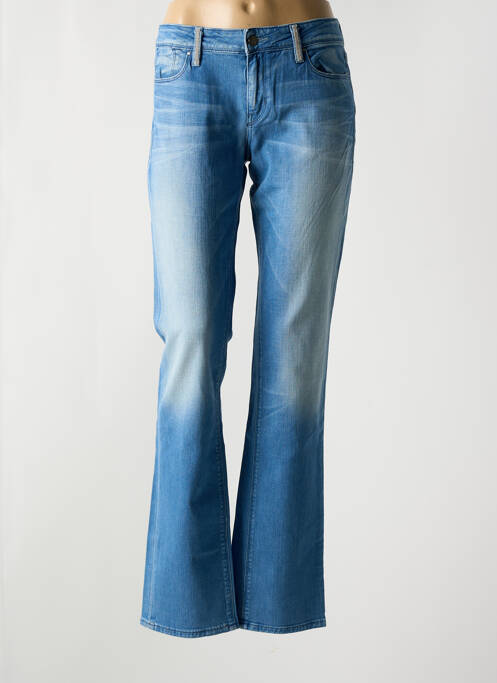 Blugi cu croială dreaptă albastru GUESS femeie