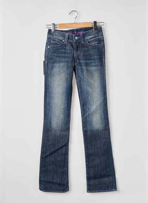 Blugi cu croială dreaptă albastru GUESS femeie