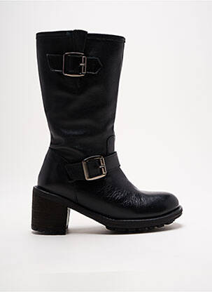 Botine/ghete material neted toc de 4 la 6 cm negru ANNE femeie
