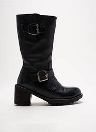Botine/ghete material neted toc de 4 la 6 cm negru ANNE femme