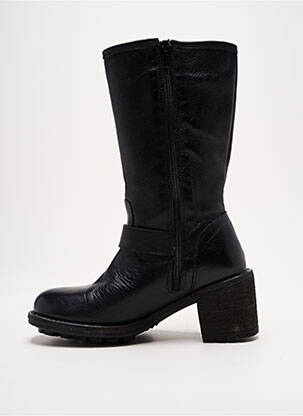 Botine/ghete material neted toc de 4 la 6 cm negru ANNE femeie