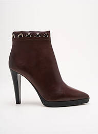 Botine/ghete material neted toc înalt de 10cm și mai mult maro BRUNO PREMI femme
