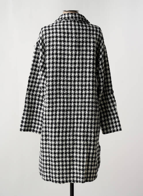 Palton lung croială dreaptă fără glugă negru GOLDEN LIVE femme