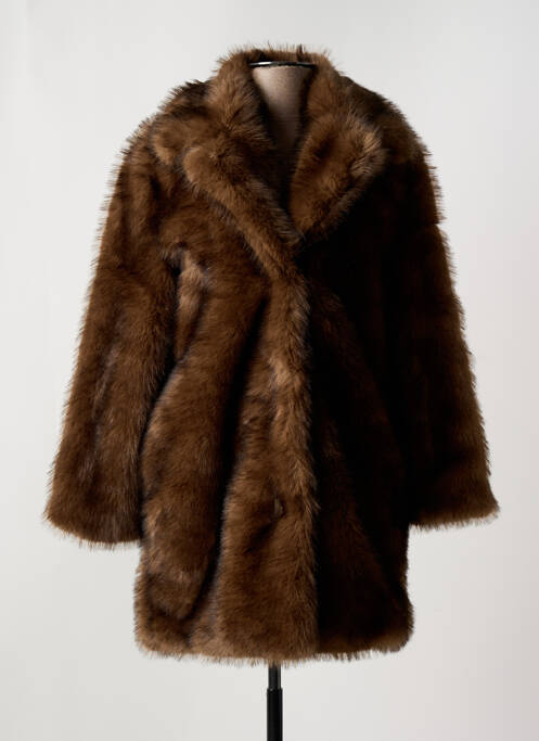 Palton lung croială dreaptă fără glugă maro MOLLY BRACKEN femme