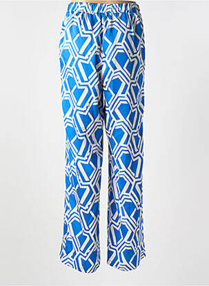 Pantalon drept talie elastică albastru MORGAN femeie