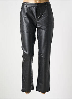 Pantalon drept închidere cu fermoar sub clapetă cu nasturi negru MOLLY BRACKEN femeie
