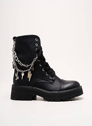 Botine/ghete material neted toc de 4 la 6 cm negru FINDLAY femeie