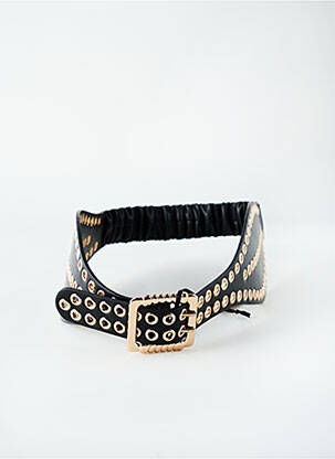 Curea efect material satinat negru MORGAN femeie