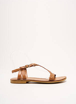 Sandale/Pantofi decupați maro SHWIK fată