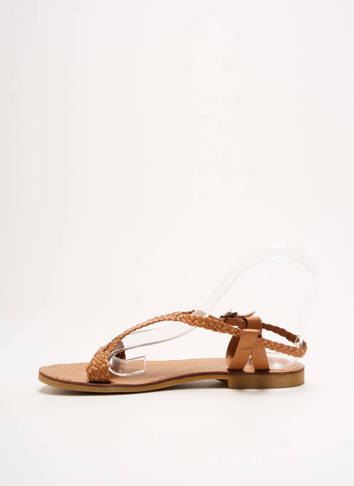 Sandale/Pantofi decupați maro SHWIK fată