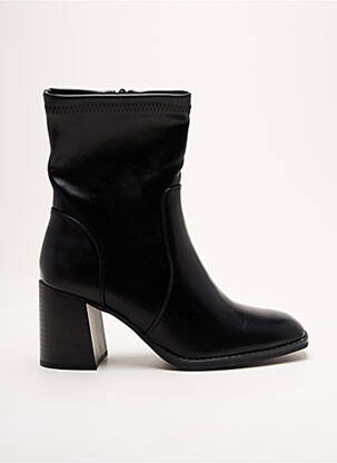 Botine/ghete material neted toc de 4 la 6 cm negru LADY GLORY femeie