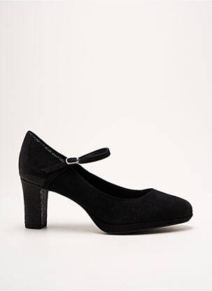 Pantofi cu toc țesătură satinată toc de 4 la 6 cm negru TAMARIS femeie