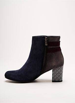Botine/ghete nubuc toc de 4 la 6 cm albastru DORKING femeie
