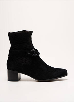 Botine/ghete nubuc toc de 4 la 6 cm negru CAPRICE femeie