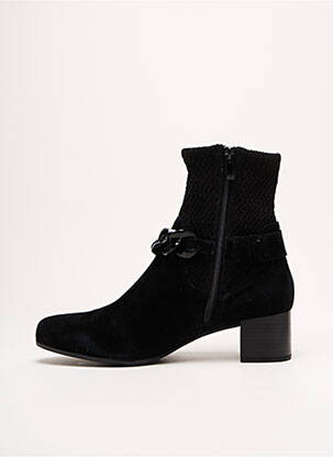 Botine/ghete nubuc toc de 4 la 6 cm negru CAPRICE femeie