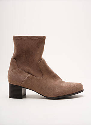 Botine/ghete toc pătrat toc de 4 la 6 cm bej CAPRICE femeie