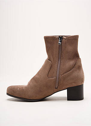 Botine/ghete toc pătrat toc de 4 la 6 cm bej CAPRICE femeie