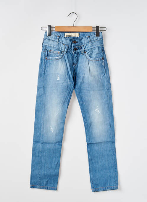 Blugi cu croială dreaptă albastru TIFFOSI fată