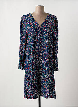 Rochie midi imprimeu floral mâneci lungi albastru ÉTYMOLOGIE femeie