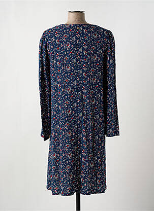Rochie midi imprimeu floral mâneci lungi albastru ÉTYMOLOGIE femeie