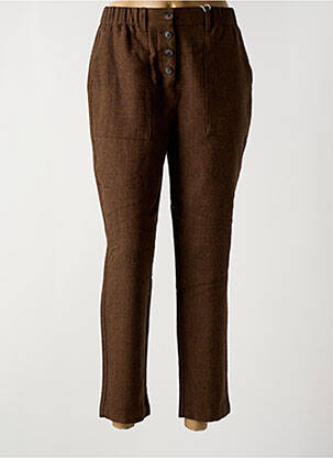 Pantalon 7/8 talie elastică maro C'EST BEAU LA VIE femeie
