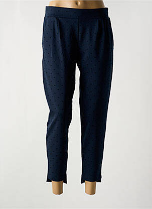 Pantalon 7/8 talie elastică albastru ICHI femeie