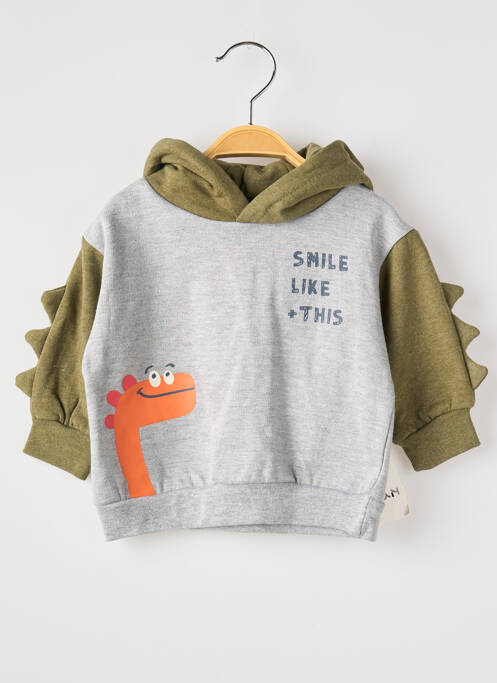 Hanorac cu glugă gri LOSAN băiat