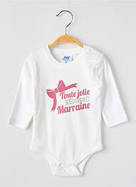 Body de lenjerie serigrafie alb JHK enfant
