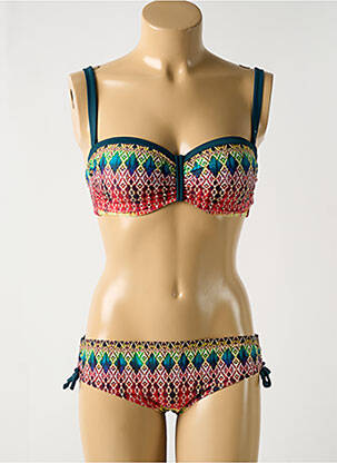 Costum de baie din două piese roșu OLYMPIA femeie