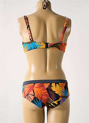 Costum de baie din două piese elasticitate top sutien modelat portocaliu OLYMPIA femeie