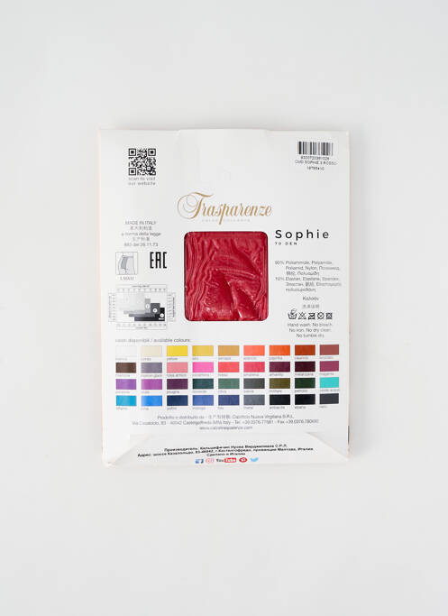 Colanți roșu TRASPARENZE femeie