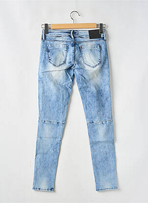 Blugi skinny efect uzat decolorat talie joasă albastru TIFFOSI femeie